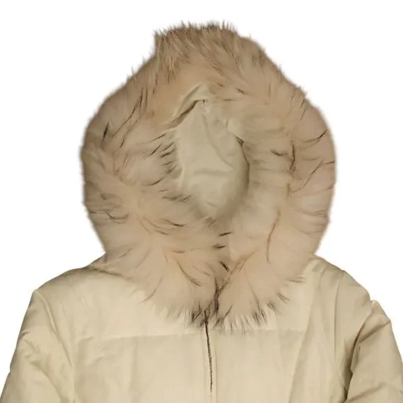 1 Madison Puffer Jacket with Genuine Raccoon Fur Trim – Size Small - Picture 2 of 6